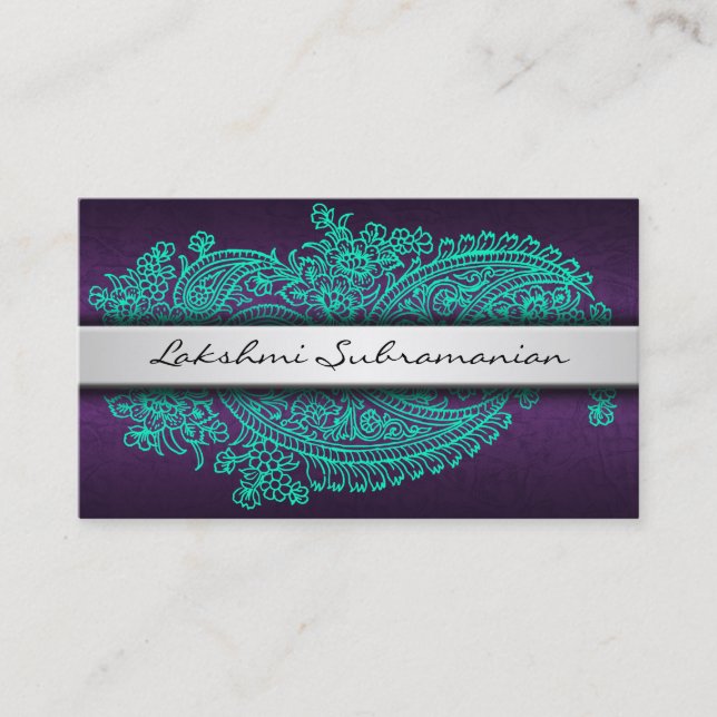 Paisley Beruflich Business Cards Visitenkarte (Vorderseite)
