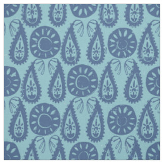 Paisley blau stoff