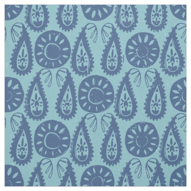 Paisley blau stoff (Muster)