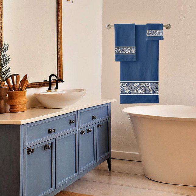 Paisley bleu et blanc (Créateur téléchargé)