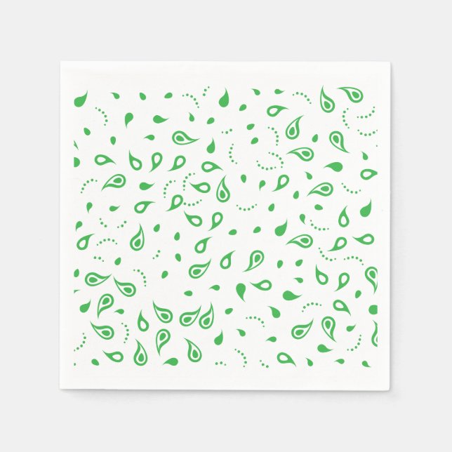 Paisley Blühte Napkin Serviette (Vorderseite)