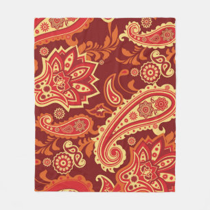 Paisley, Blume: nahtlose Ziermuster Fleecedecke