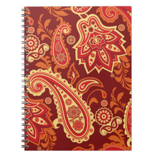 Paisley, Blume: nahtlose Ziermuster Notizblock
