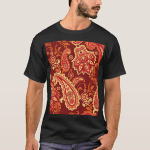 Paisley, Blumen: ornamentales nahtloses Muster T-Shirt