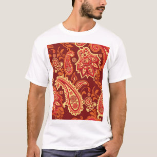 Paisley, Blumen: ornamentales nahtloses Muster T-Shirt