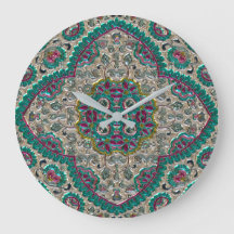 Paisley Blumenmuster aquamarines silberrosa Böhm