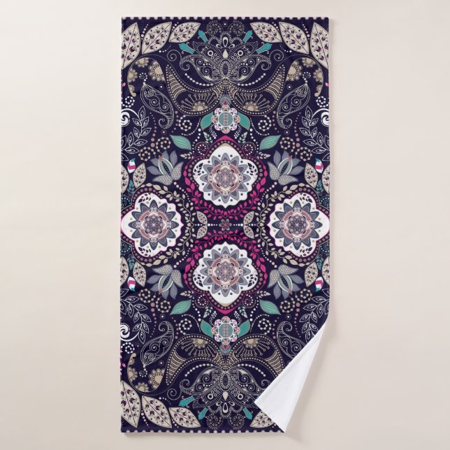 Paisley-Blumenmuster Badehandtuch (Badehandtuch)