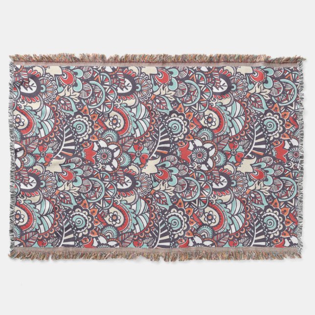 Paisley-Blumenmuster Decke (Vorderseite)