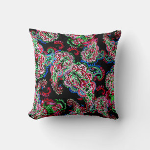 Paisley Blumenmuster, ethnischer Hintergrund. Kissen