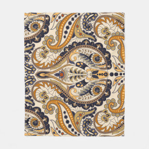 Paisley-Blumenmuster: Farbige nahtlose Gestaltung Fleecedecke