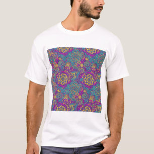 Paisley-Blüten-Teppich – Lebendige florale Fusion T-Shirt