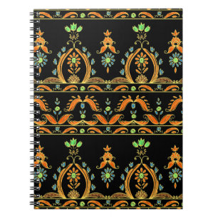 Paisley Bohemisch Kashmir Textile Design Notizblock