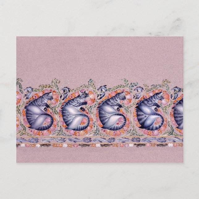 Paisley Border Postkarte (Vorderseite)