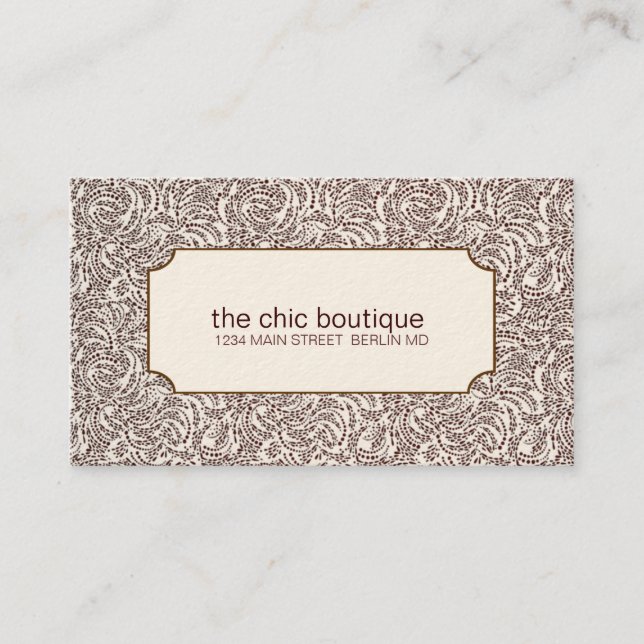Paisley Business Cards Visitenkarte (Vorderseite)