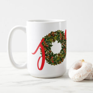 Paisley Christmas Wreath JOY Christmas Kaffeetasse