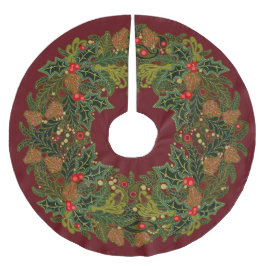 Paisley Christmas Wreath Polyester Weihnachtsbaumdecke