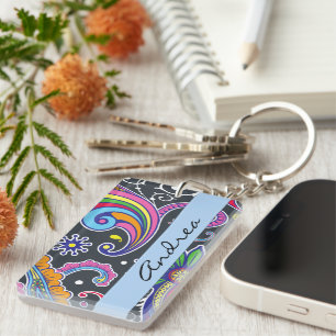 Paisley colorée, Motif Paisley, Votre Nom