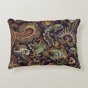 Paisley Colorful Textile: Ethnisches Vintages Desi Dekokissen