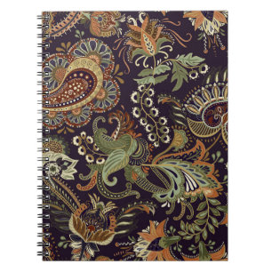 Paisley Colorful Textile: Ethnisches Vintages Desi Notizblock