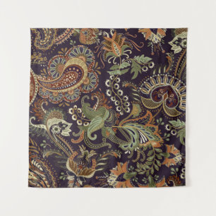 Paisley Colorful Textile: Ethnisches Vintages Desi Wandteppich