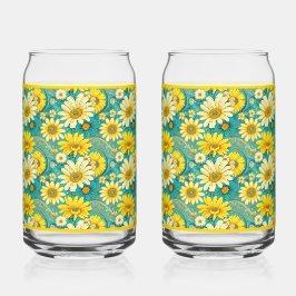 Paisley-Daisy-Soda-Glas Dosenglas