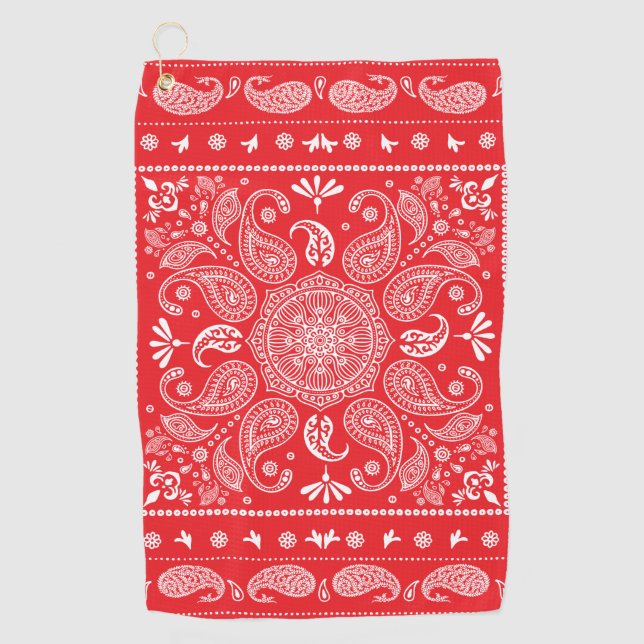 Paisley Design-1 Golf-Handtuch Golfhandtuch (Vorderseite)