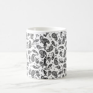 Paisley Design Anpassen von Farbhintergrund und Te Kaffeetasse