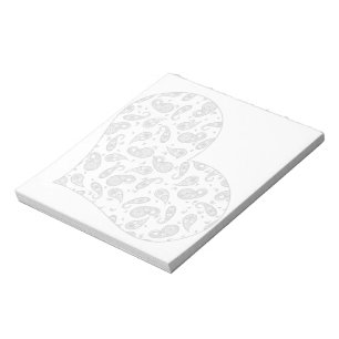 Paisley Design Anpassen von Farbhintergrund und Te Notizblock