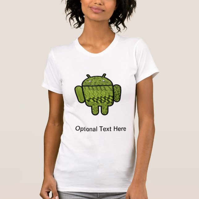Paisley Doodle-Zeichen für Android™ T-Shirt (Vorderseite)