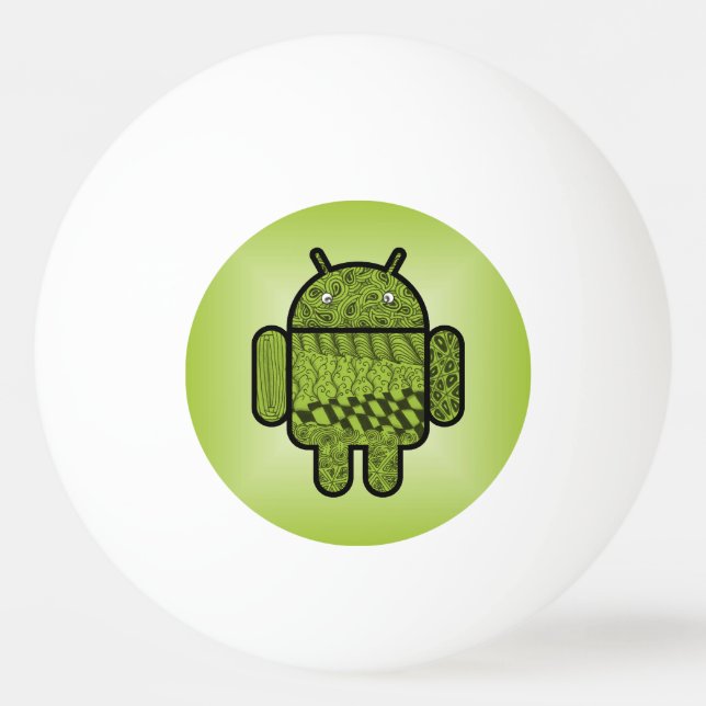 Paisley Doodle-Zeichen für Android™ Tischtennisball (Vorderseite)