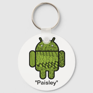 Paisley Doodle-Zeichen für den Android™-Roboter Schlüsselanhänger