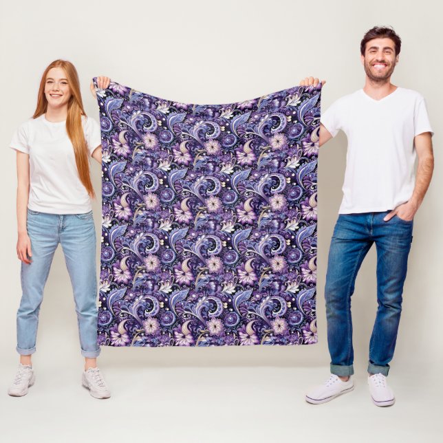 Paisley-Druck-Fleece-Decke Fleecedecke (Beispiel)