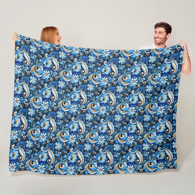 Paisley-Druck-Fleece-Decke Fleecedecke (Beispiel)