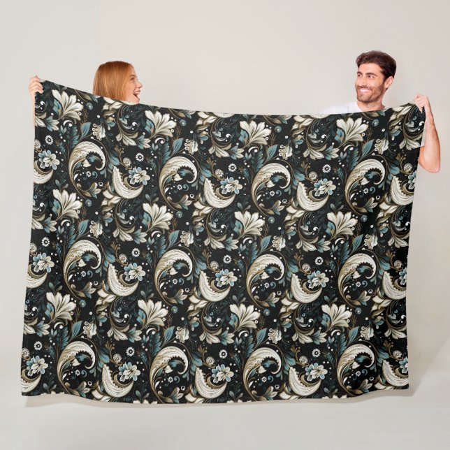 Paisley-Druck-Fleece-Decke Fleecedecke (Beispiel)