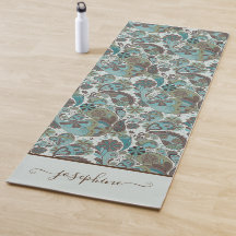 Paisley Dusty Blau Braun vintage Boho