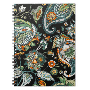 Paisley. Ein auf Tradition basierendes nahtloses M Notizblock