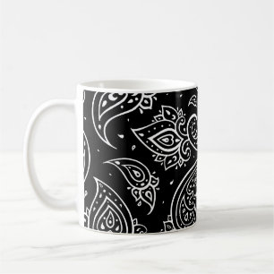 Paisley Eleganz: nahtloses ethnisches Muster. Kaffeetasse