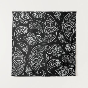 Paisley Eleganz: nahtloses ethnisches Muster. Wandteppich