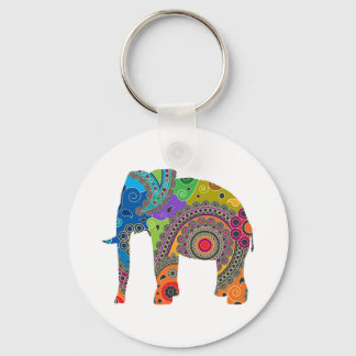 Paisley Elephant Keyring Schlüsselanhänger