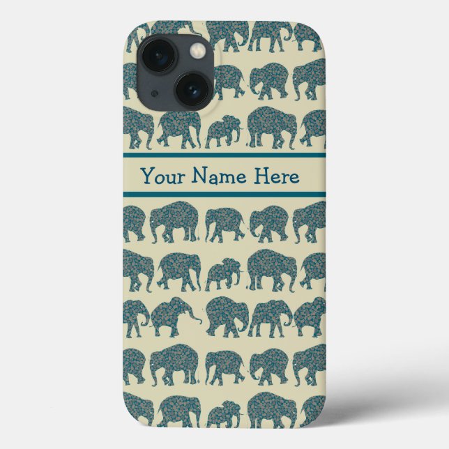 Paisley Elephants Beige iPhone 6 Xtreme Fall Case-Mate iPhone Hülle (Rückseite)