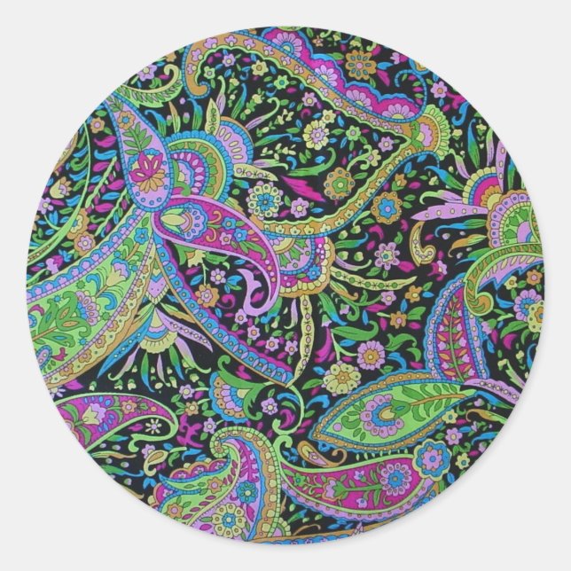 Paisley Fantasy Sticker (Vorderseite)