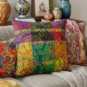 Paisley-Farbblock Kissen