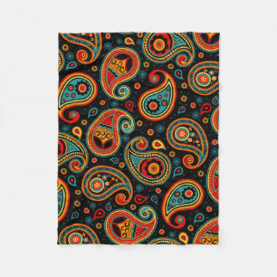 Paisley farbenfroh elegant fleecedecke