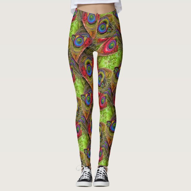 Paisley Federn2 Leggings (Vorderseite)