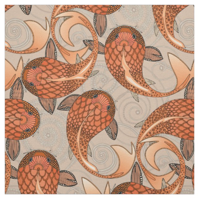 Paisley-Fischbisque Stoff (Muster)