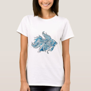 Paisley-Fließenfische T-Shirt