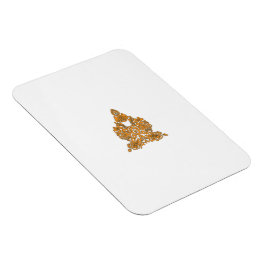 Paisley Floral Art ・ Orange Boho Decor Magnet