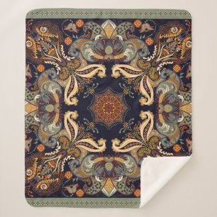 Paisley Floral: Batik Shawl Elegance. Sherpadecke