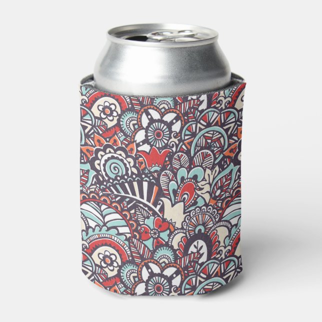 Paisley Floral Doodle Muster Dosenkühler (Kanne Vorderseite)
