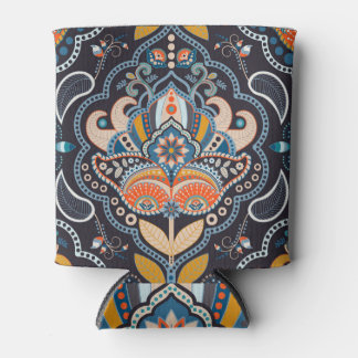 Paisley Floral: Dunkles indisches Muster Dosenkühler